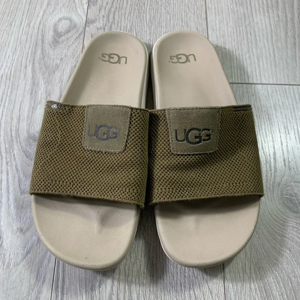 UGG Xavier Hyperweave Slides Sandals Khaki